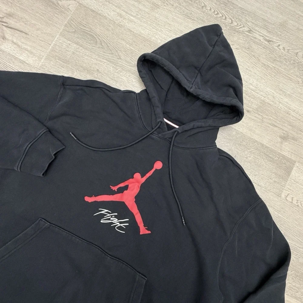 Air Jordan Essentials Baseline Fleece Hoodie Mens Size L Black FD7545-013
